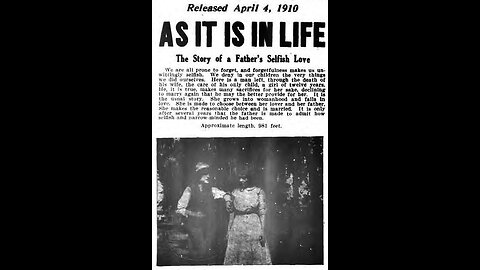 As It Is In Life (1910 Film) -- Directed By D.W. Griffith -- Full Movie