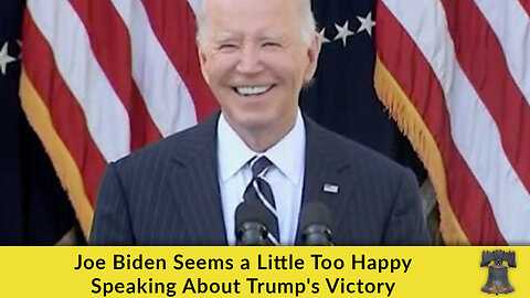 Joe Biden Seems a Little Too Happy Speaking About Trump's Victory