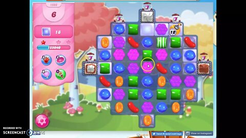 Candy Crush Level 1686 Audio Talkthrough, 1 Star 0 Boosters