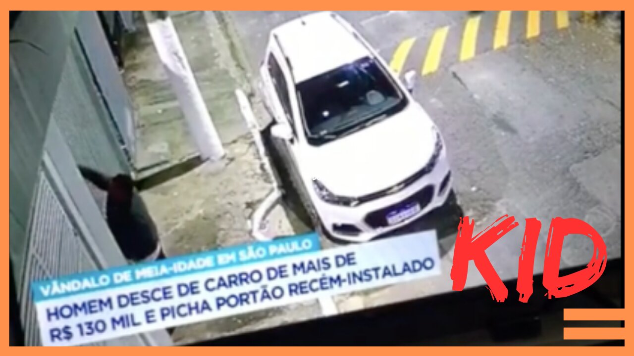 Balanço Geral Faz Reportagem do KID Pixando o Portão da Casa