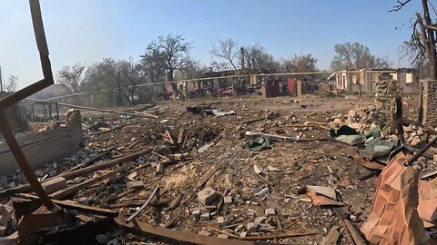 Short video showing the situation in the city of Toretsk. Ruins. Late October, 2024.