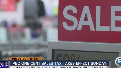 PBC one cent sales tax takes effect Sunday