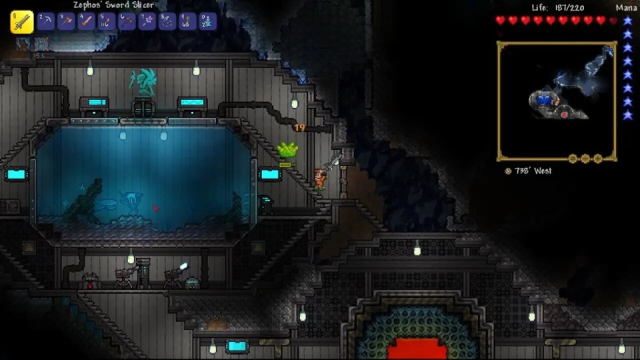 Modded Terraria: Turrets are loud!