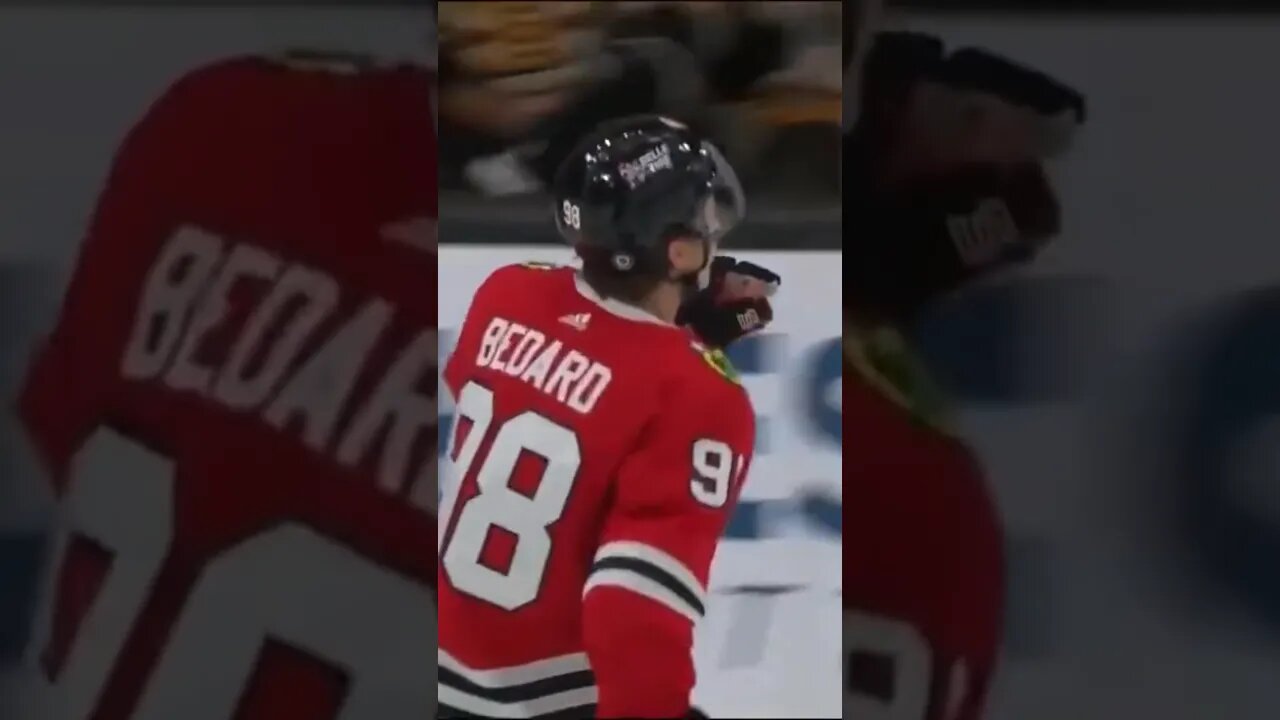 Connor Bedard’s FIRST NHL goal! #nhl #nhlhighlights #chicagoblackhawks #connorbedard