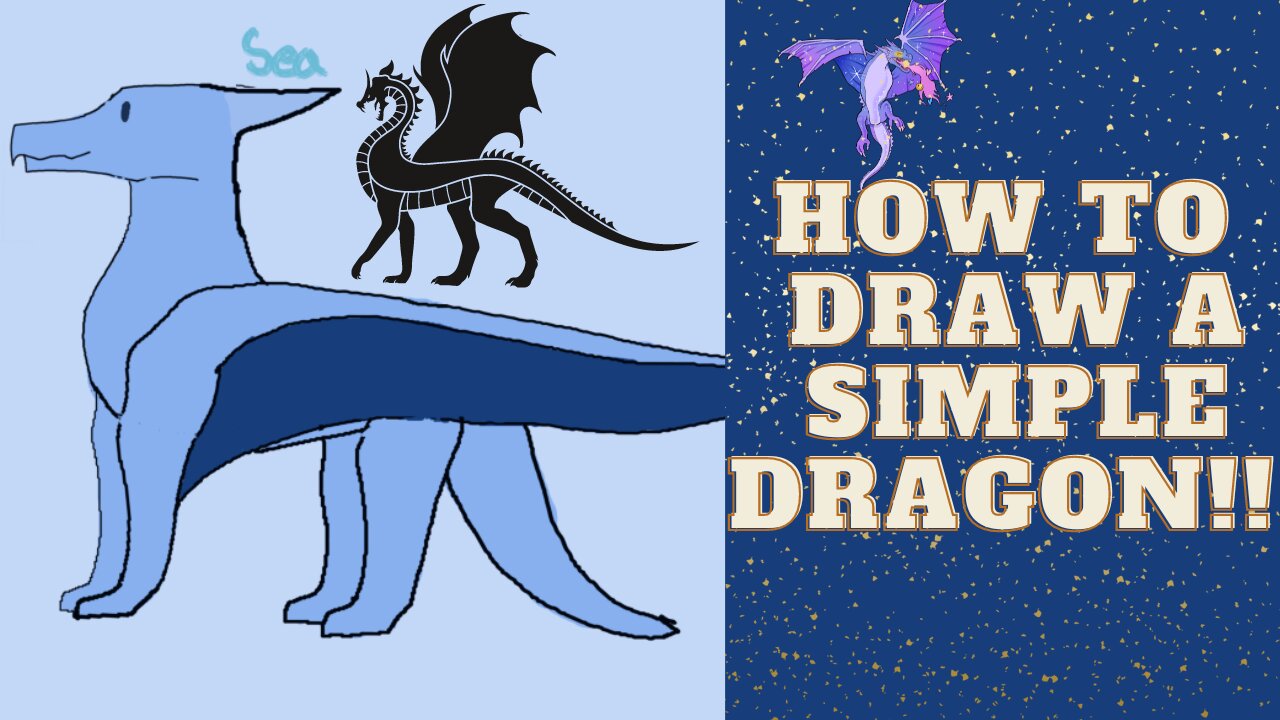 HOW TO DRAW A SUPER SIMPLE DRAGON!!! Adventure Through Art