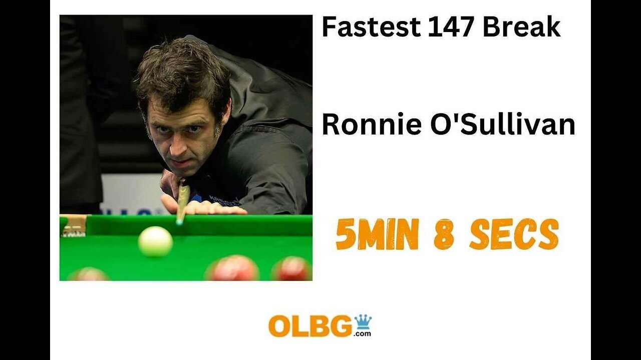 Ronnie O'Sullivan Fastest 147 in History 5 minutes 8 seconds 1997 World Championship