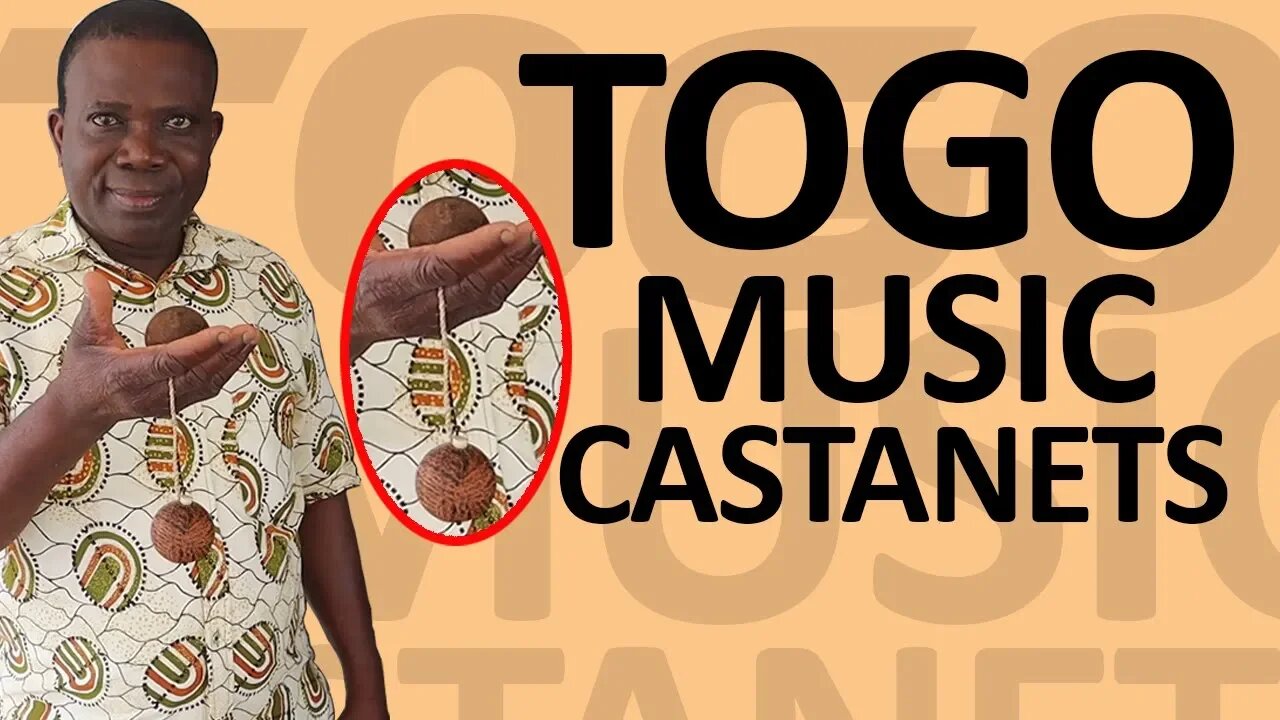 Togo Man Demonstrates his Made in Togo Castanets