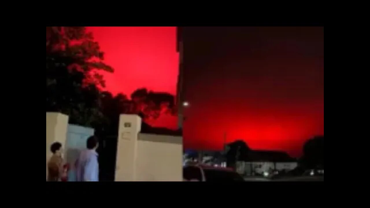 Céu fica vermelho na China e provoca pânico na população