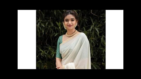 Keerthy Suresh looks stunning in Saree😍😍