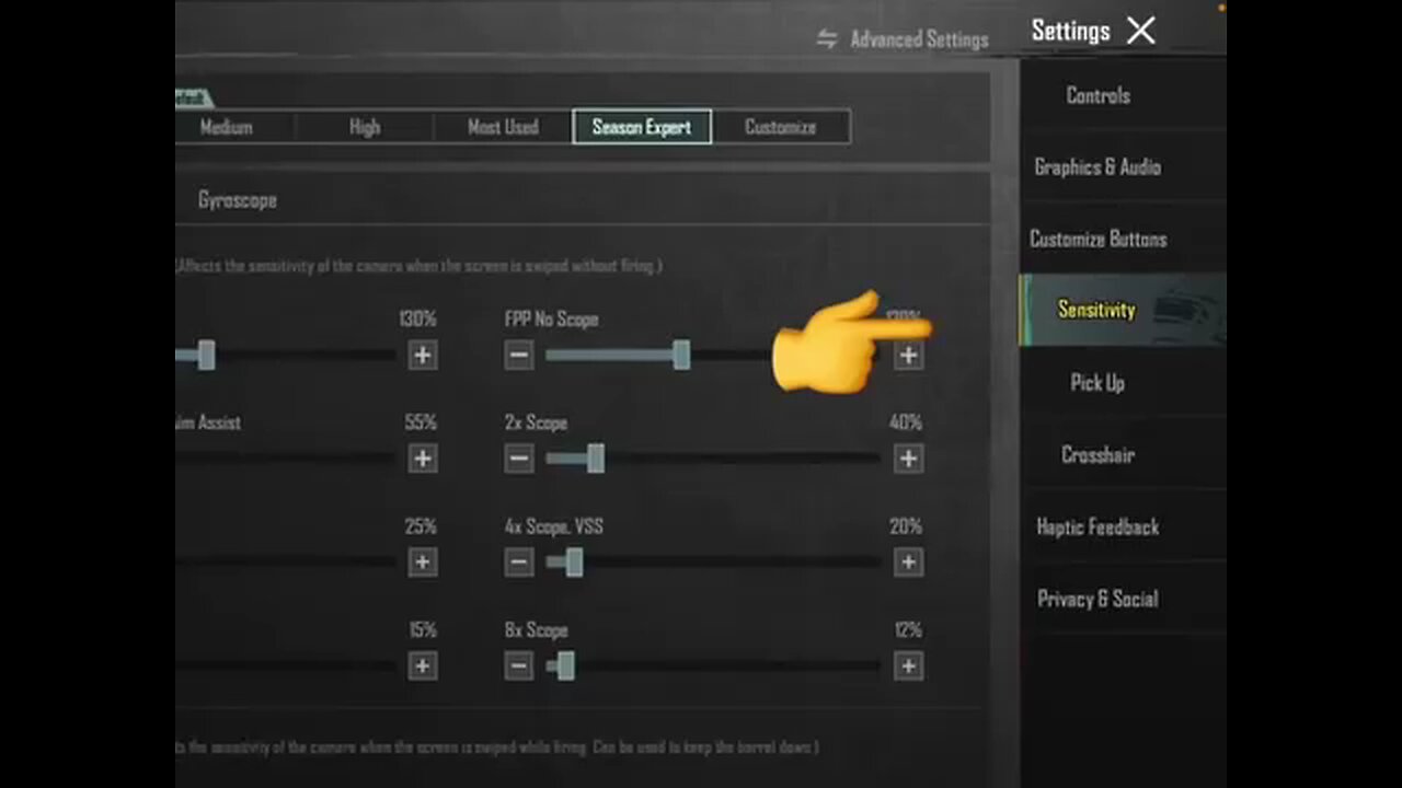 BGMI Mobile Sensitivity setting 😲🤪 || Follow My Channel For More videos.