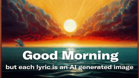 Good Morning - But each line of lyrics is an AI generated image