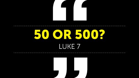 50 or 500? - Pastor Jeremy Stout