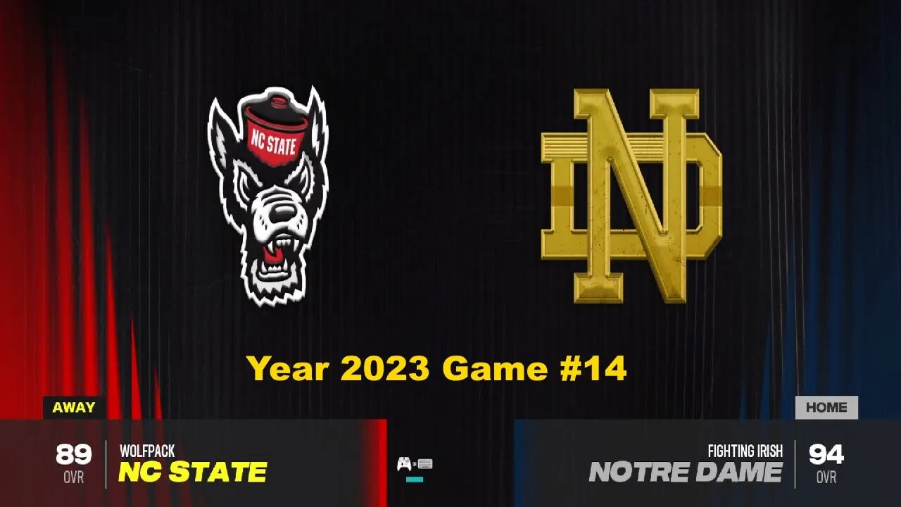 CFB 24 NC State Wolfpack Vs Notre Dame Year 2023