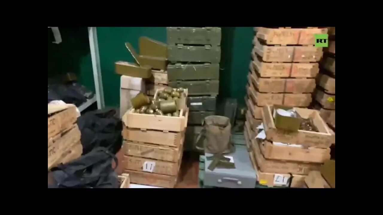 Weapons and explosives captured at the Zaporizhzha NPP