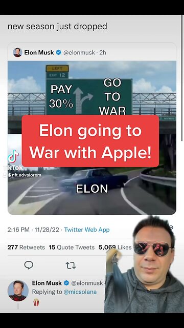 Elon going to War with Apple!