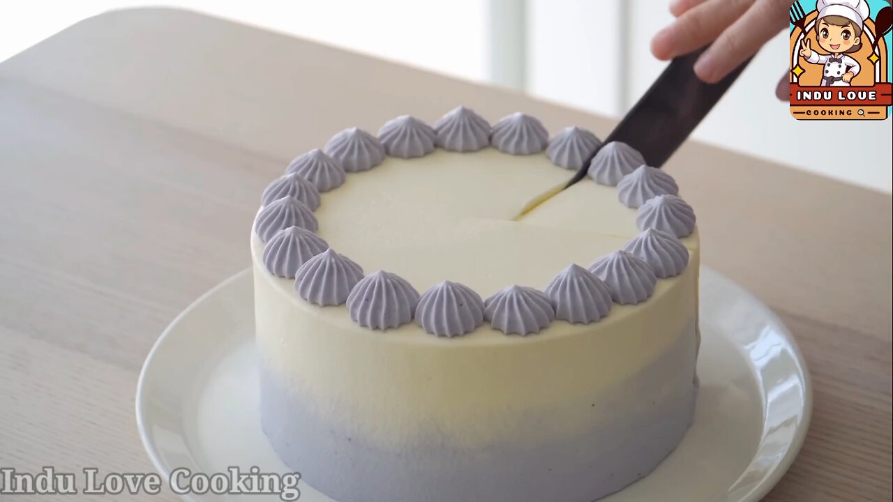 How To Make Blueberry White Chocolate Cream Cake. #Indulovecooking