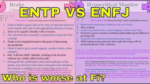 #Ne_Tx (ENTP) vs #Fe_Nx (ENFJ): Who is weaker at Fi in Model G? SOCIONICS I.L.E or E.I.E.?