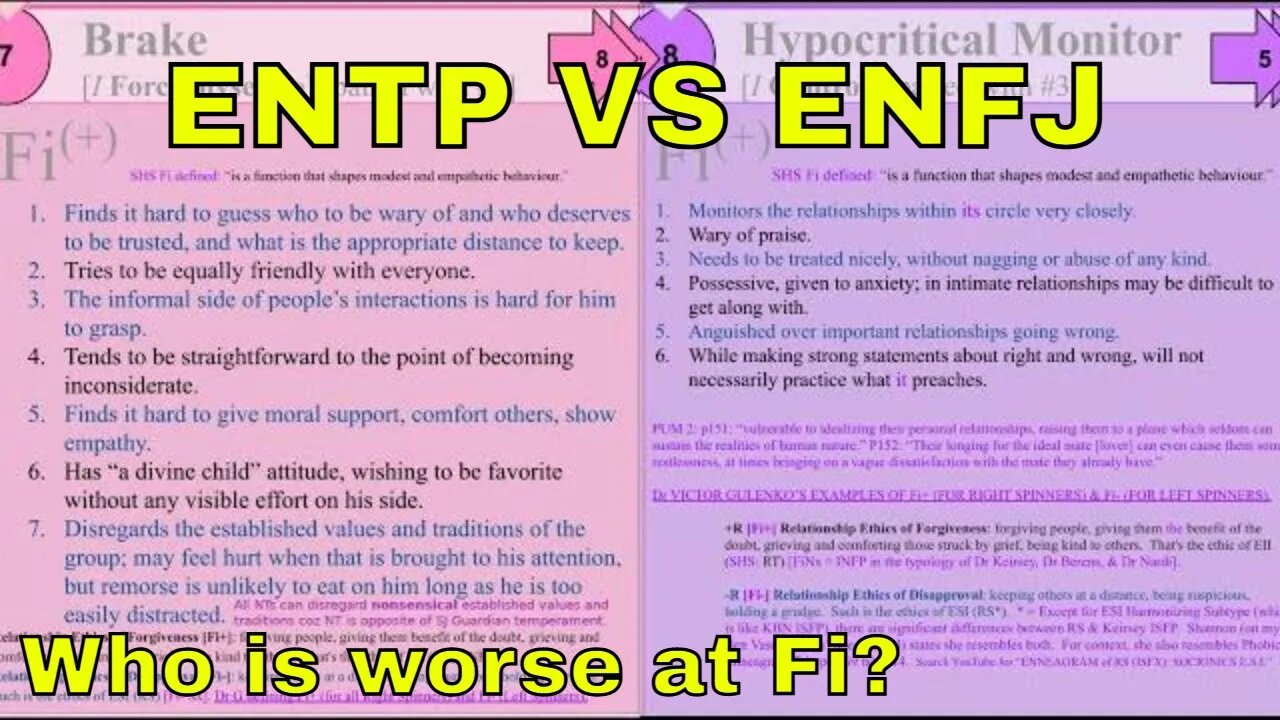 #Ne_Tx (ENTP) vs #Fe_Nx (ENFJ): Who is weaker at Fi in Model G? SOCIONICS I.L.E or E.I.E.?