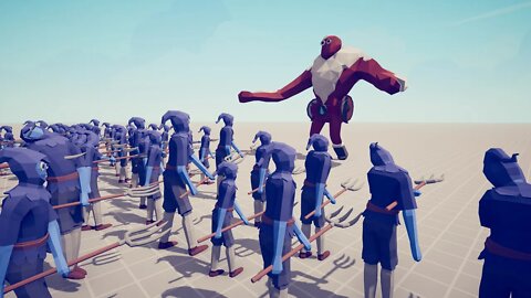 Ice Giant VS 100 Farmers. Totally Accurate Battle Simulator TABS