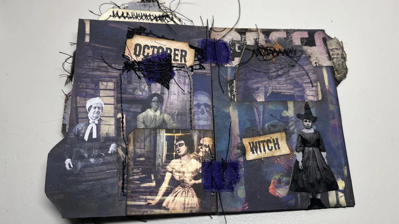 Part #4 Spooky Past File Tab Mini Hinge Journal