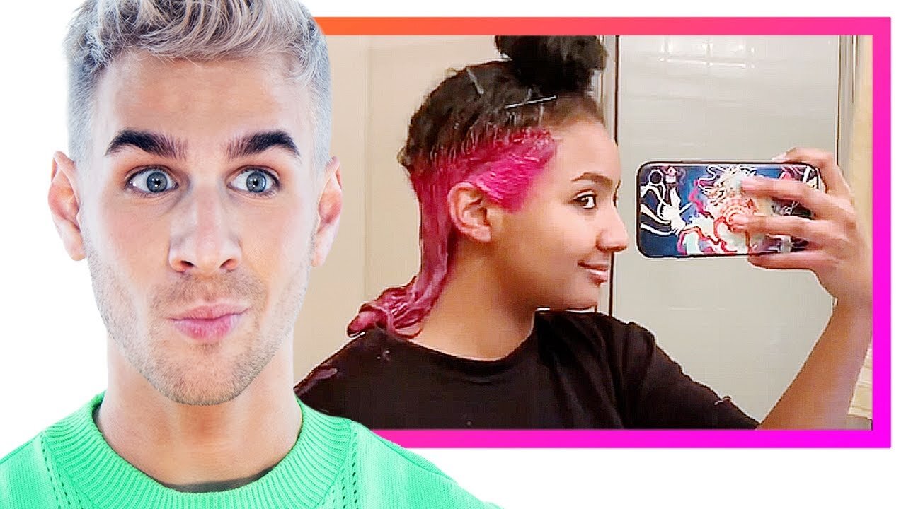 These girls bleached and dyed the under-layer of their hair!