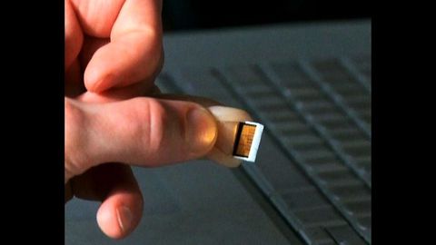 Man's Finger Is A Hard Drive