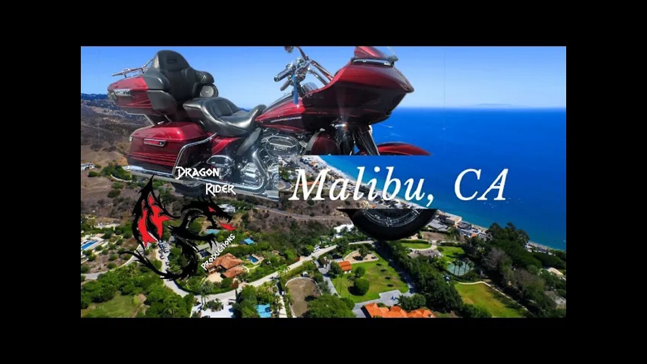 Malibu California. Entering Malibuland before riding the hills above