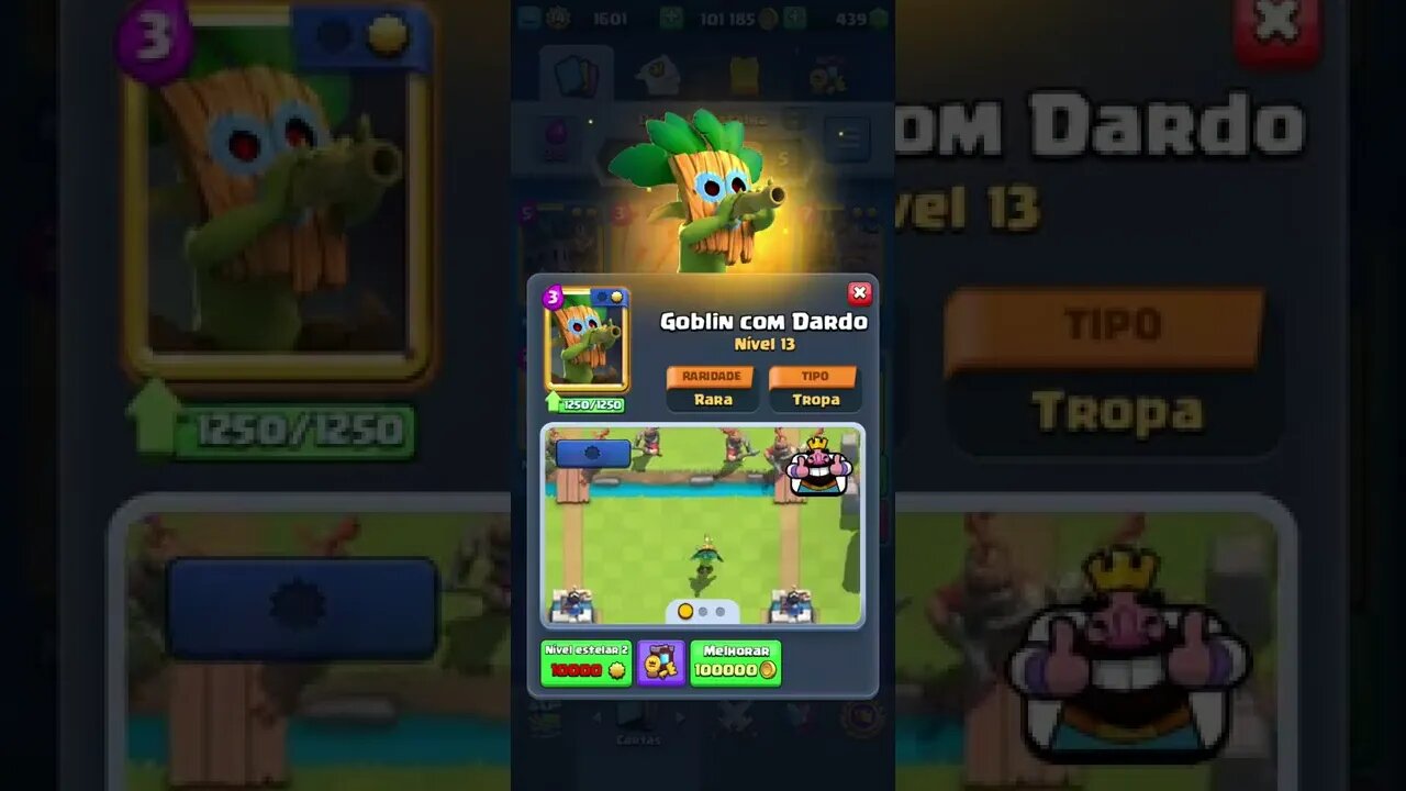 GOBLIN DE DARDOS NÍVEL MÁXIMO #shorts #clashroyal #clash #clashroyale #royale