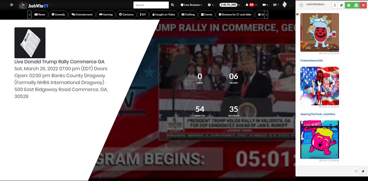 Live Donald Trump Rally Commerce GA