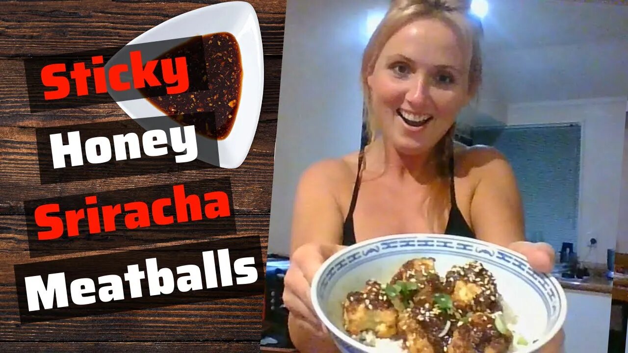 Immunity Boosting Honey Sriracha Glazed Meatballs.