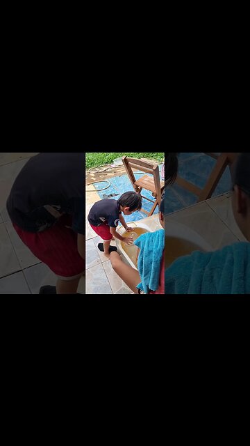 Bryce Helping His Brother