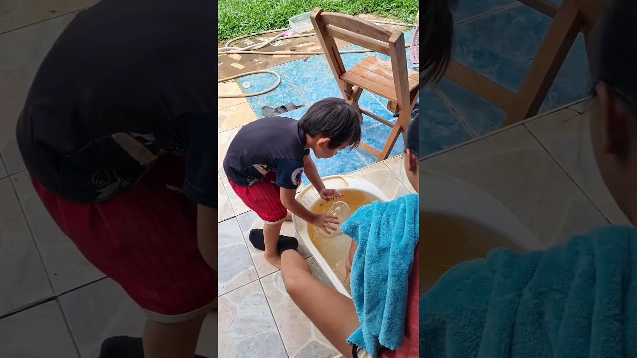 Bryce Helping His Brother