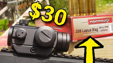 $30 Red Dot vs 338 Lapua Magnum