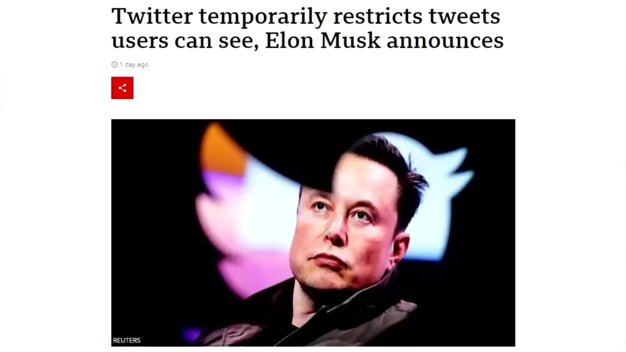 Why Elon Did It.... Restrict Tweets That Can Be Read Per Day That Is