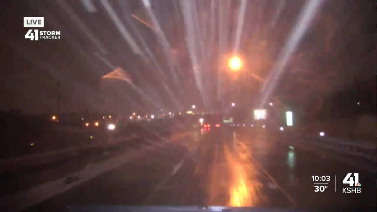 10 p.m. wintry mix road conditions update