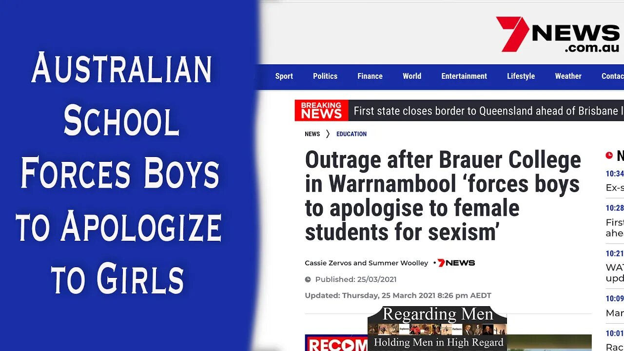 Australian School Forces Boys to Apologize to Girls