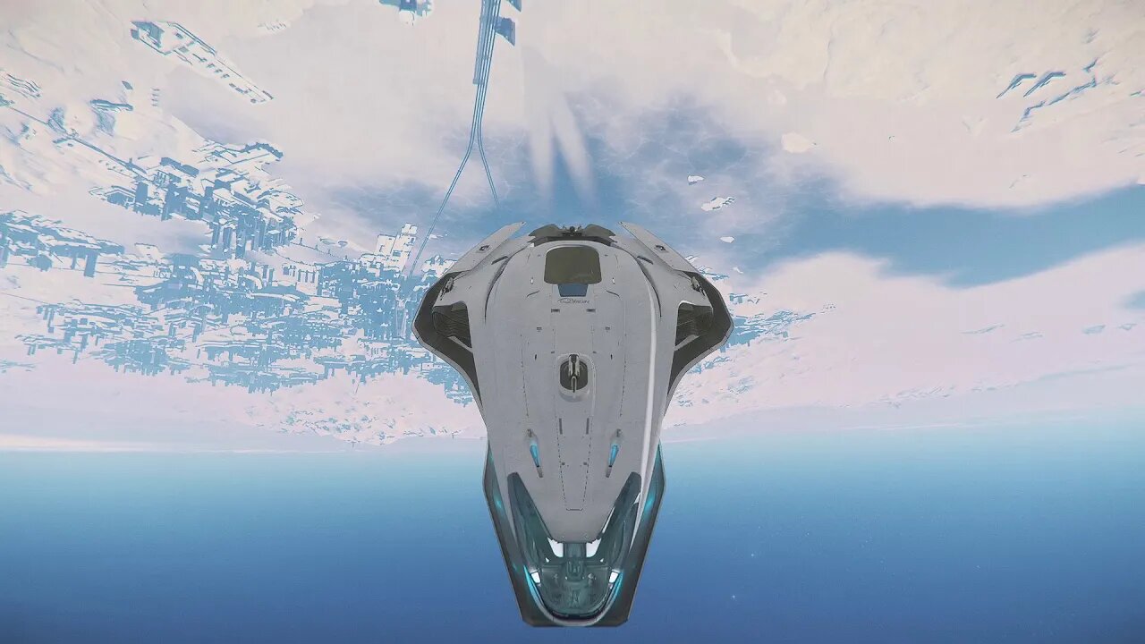 Star Citizen 3.12 PTU Origin 600i fly from microTech to Everust Harbor and fly around RX 5500 XT