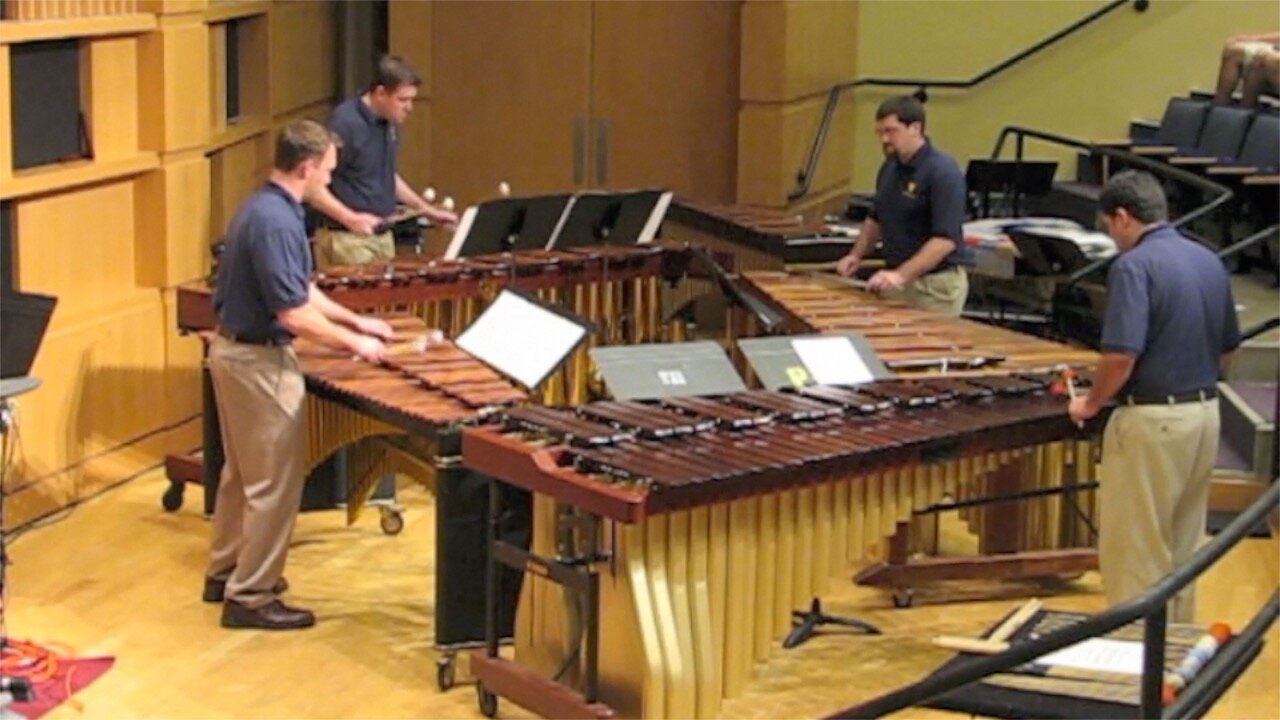Mountain Men Percussion Ensemble: "Powerleaf" by David Newcomb (2013)