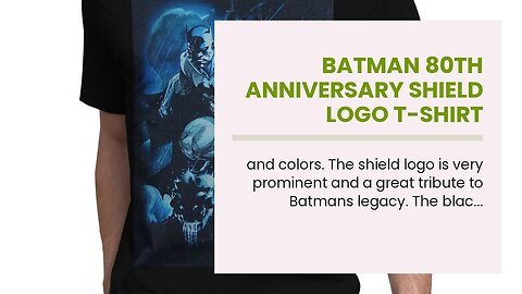 Batman 80th Anniversary Shield Logo T-Shirt