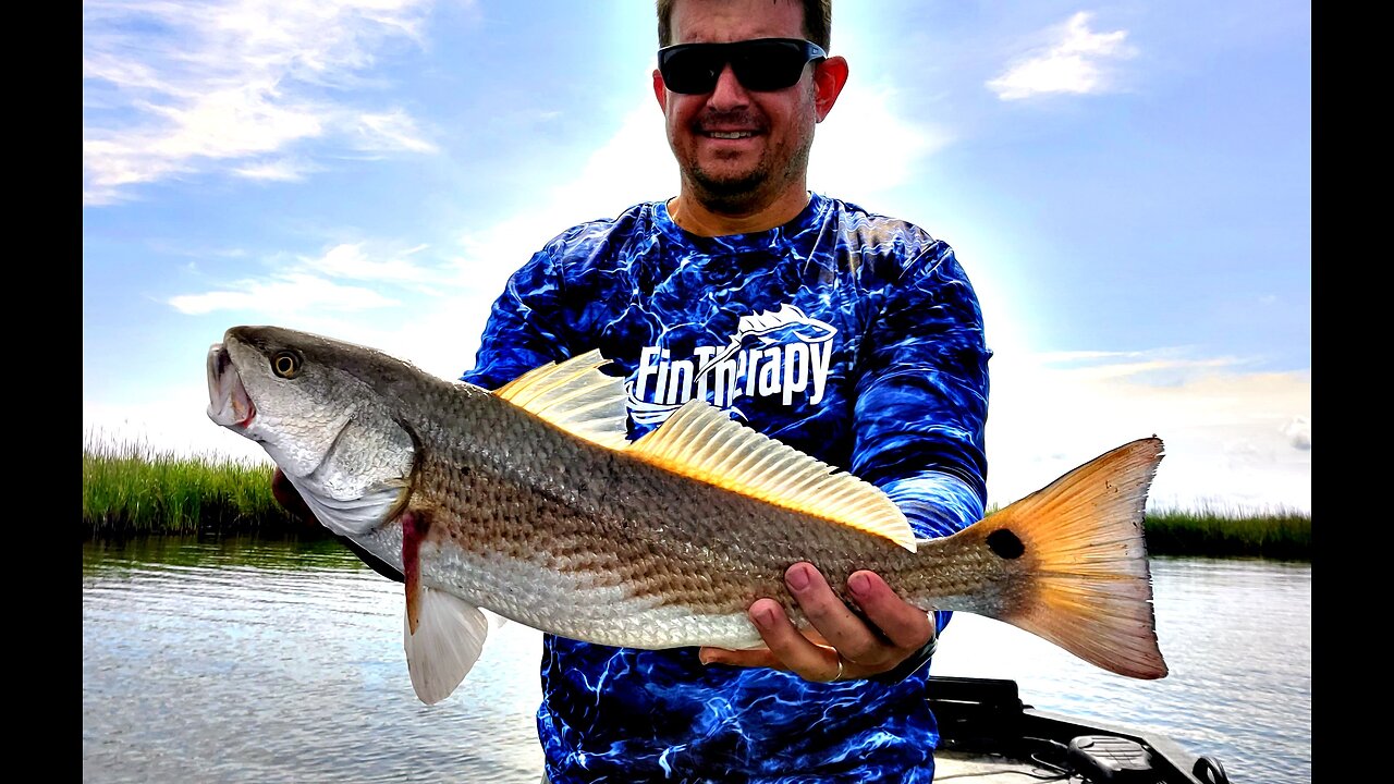 Boat flippin' a nice Redfish