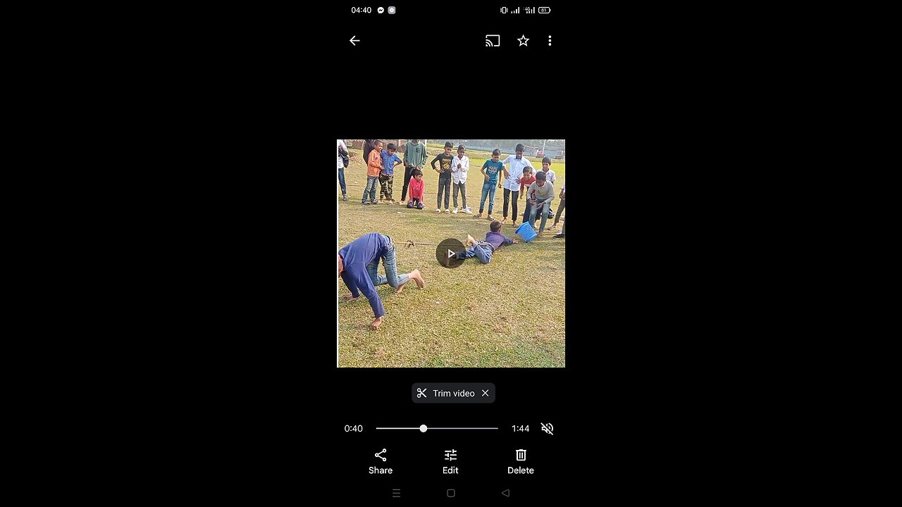 Kids dragging for chocolate