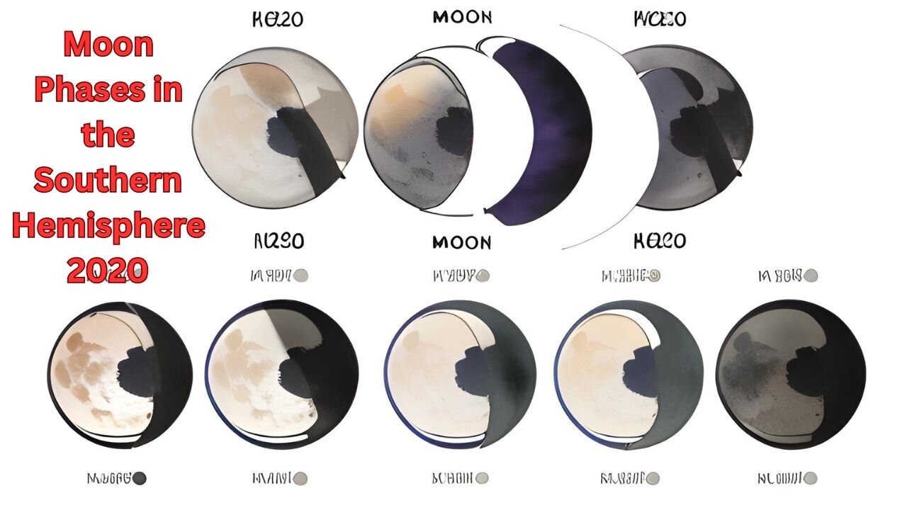 Moon Phases in the Southern Hemisphere 2020