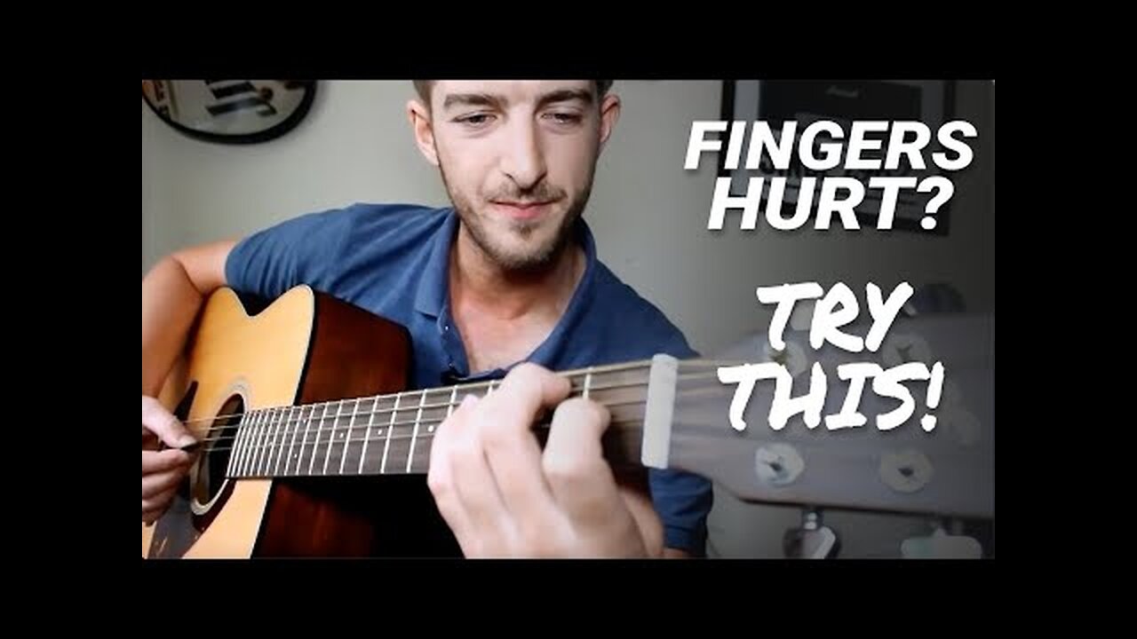 Fingers hurt from playing guitar Try this!