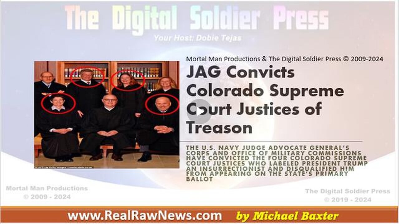 JAG CONVICTS ALL 4 COLORADO SUPREME COURT JUSTICES OF TREASON