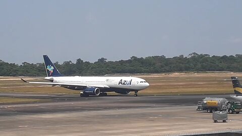 Pouso do Airbus A330 PR-AIZ em Manaus vindo de Campinas