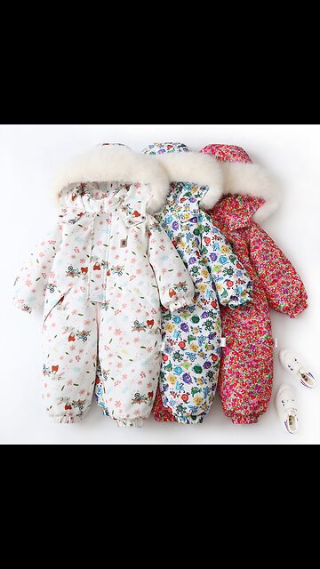 Winter Kid's Hooded Romper