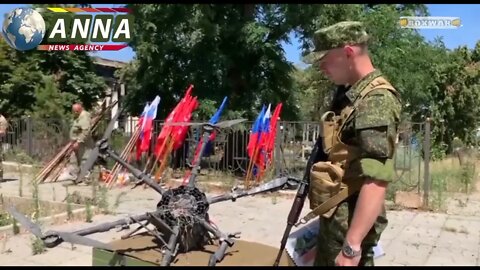 Servicemen of the People's Militia of the LPR demonstrated captured weapons and equipment