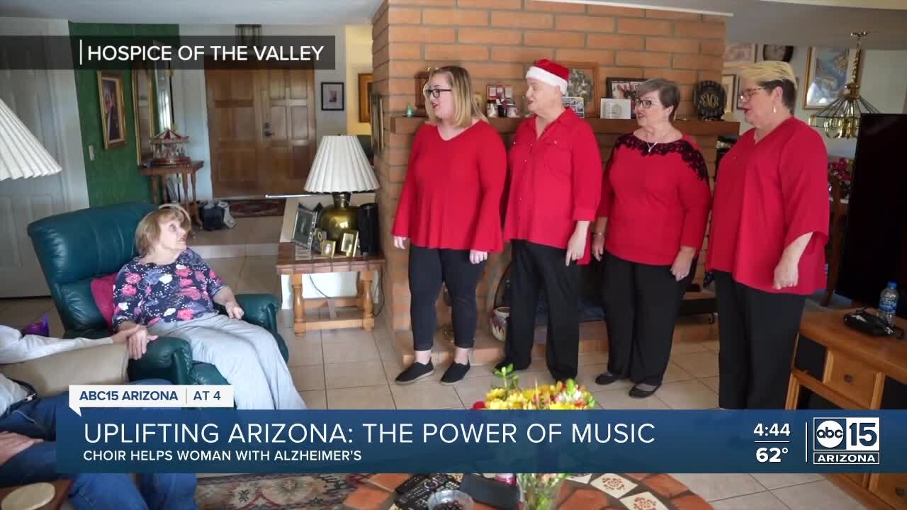 Special visit from choir leads to Valley woman with Alzheimer's singing along