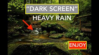 HEAVY RAIN FOREST with DARK SCREEN