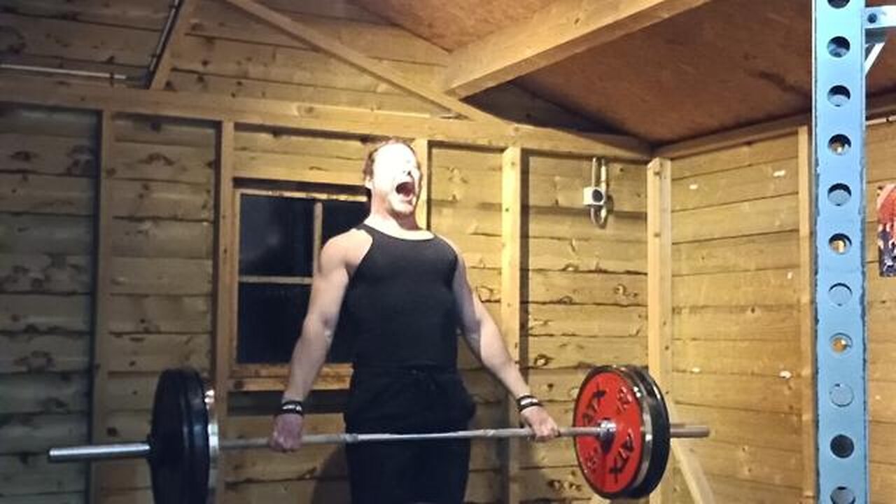 3x12 100 Kgs Beltless Defecit Stiff-legged Snatch-Grip Deadlift. FIRST TIME EVER! Last Set.